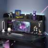 Internet celebrity e-sports style multi-layer hole board storage rack student study desk bookshelf office computer desktop storage rack