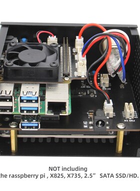 树莓派4B X825 2.5寸 SATA  SSD&HDD储存扩展板 NAS 支持USB 3.0