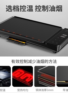 欧诺福电烧烤炉家用烤肉盘电烤炉火锅烧烤一体锅无烟串机商用铁板