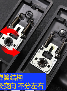 防盗门锁套装家用通用型入户门锁黑色不锈钢门把手大门C级芯锁具