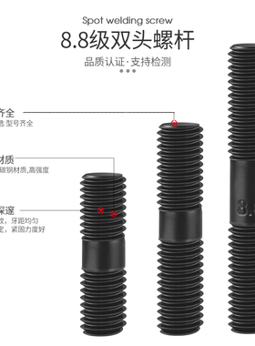 双头螺栓8.8级高强度螺丝对穿丝杆M8M10M12M14M16M18M20M22M24M30