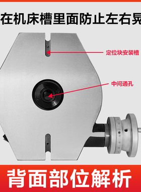 卧式万能分度盘工作台旋转分度器铣床TS回转台角度台精密型6810寸