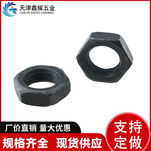 GB6172标准牙10级六角薄螺母扁螺帽母GB6173细牙M8M10M12M14-M64 - 图0