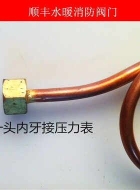 全铜压力表弯管缓冲管压力表专用铜管冷凝管内外丝弯管连接管弯管
