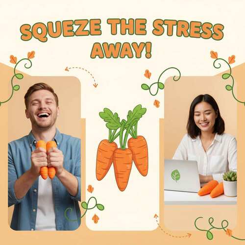 3pcs Carrot Squishy Stress Relief Toy Relaxing Sensory kids - 图2