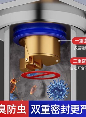 地漏防臭器卫生间下水管道排水口过滤网通用防臭盖密封内芯盖神器