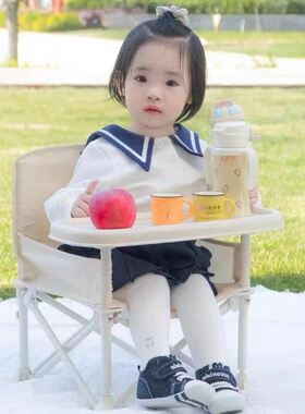 宝宝餐椅可折叠靠背矮款儿童户外野餐椅拍照椅便携婴儿学坐小椅子