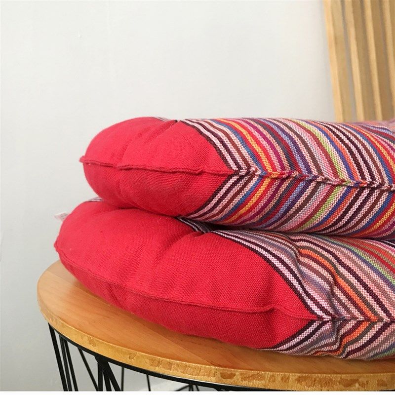 Round old coarse cloth cushion office cushion round chair cushion student bay window cushion meditation thickened literary and artistic warmth