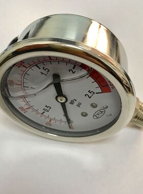油压压力表 压力0-2.5mpa 0-350psi 螺纹ZG1/4 外壳直径61-68mm