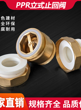 PPR活接止回阀 带弹簧2025 32 40 50 63/4分1寸2寸单向逆流防回水