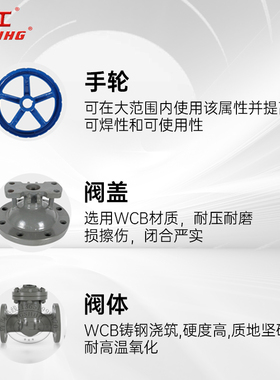 上海沪工良工铸钢闸阀碳钢闸阀Z41H-16C法兰明杆耐高温蒸汽导热油