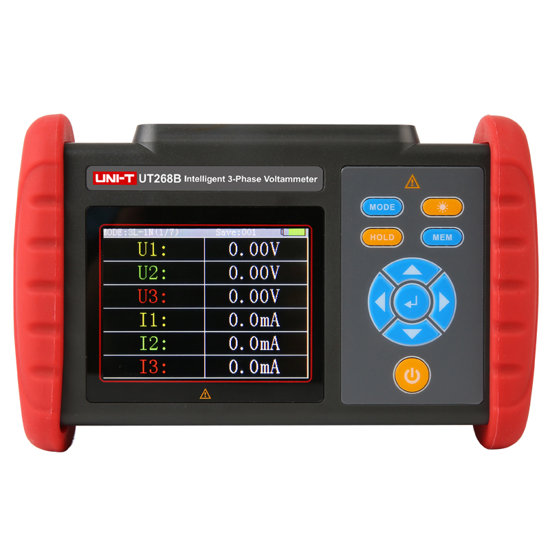 优利德UT265B/UT267B/UT268B智能型双钳/三钳三相数字相位伏安表 - 图3