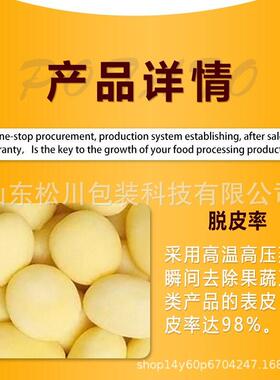 松川大产量果蔬加工去皮设备土豆红薯蒸汽去皮机