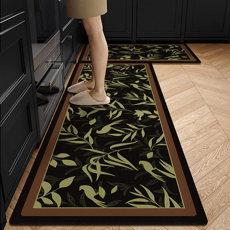 Diatom mud kitchen floor mat is water-absorbent and non-slip