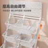 Kitchen multi-functional shelf floor-standing vegetable basket fruit and vegetable debris storage N storage rack hole board trolley storage