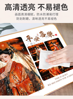 悠彩绘情侣结婚照水晶摆台相框