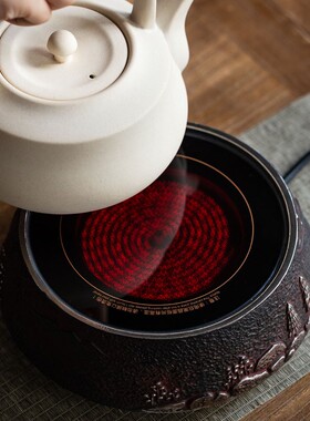 御汕堂煮茶电陶炉茶炉静音铁壶烧水泡茶台式迷你家用煮茶器陶电炉