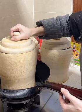 竹筒蒸饭桶家用纯手工一体成型带盖竹甑子蒸米饭大号原生态新鲜