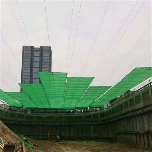 伸缩防尘网工地基坑施工防尘天幕帘电动自动开合设备安装大型工程 - 图1