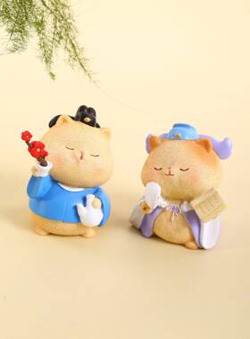 宫廷猫咪摆件御猫盲盒北京文创故宫博物馆院纪念品旅游特产伴手