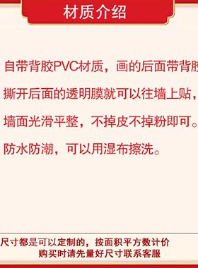 电视背景墙自粘墙贴2026新款装饰贴画客厅贴纸墙纸影视墙大气壁纸