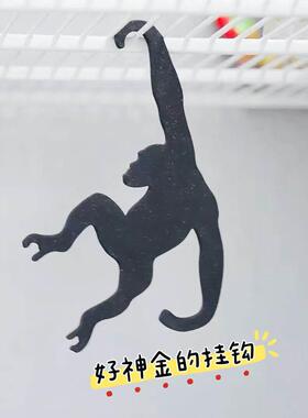 厨房香蕉小木质摆件挂钩家用木制可爱造型装饰猴子猩猩工艺礼品摆
