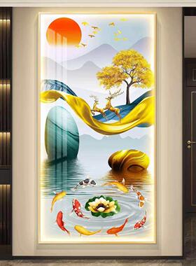 带灯玄关装饰画氛围感应灯入户门高级感走廊过道轻奢简约挂画