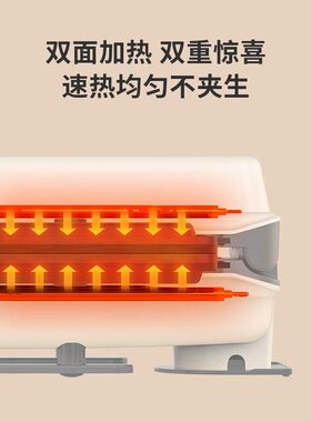 甄选米家悠伴电饼铛双面加热薄饼机烙饼锅家用加深可拆洗华夫饼早