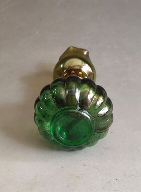 古玩杂项收藏仿古小号琉璃油灯家居摆件老物件两款可选
