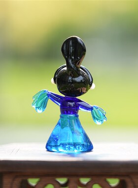 琉璃手作只此青绿仕女书桌面公仔摆件古风国潮车载装饰品文创礼物