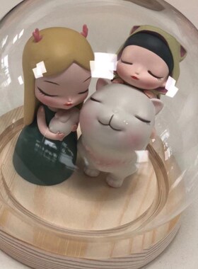 白夜童话贾晓欧手办潮玩玻璃罩展示(仅含有玻璃罩和底座)