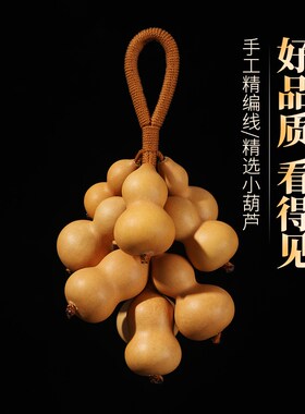 葫芦挂件一串小天然挂饰文玩手捻葫芦串客厅玄关门口墙壁装饰挂件