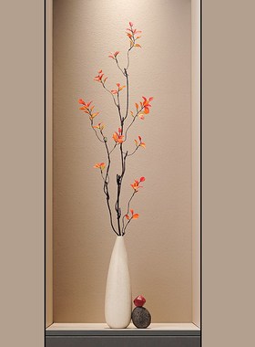 入户玄关石来运转细长花瓶客厅插花摆件办公室装饰品乔迁新居礼物