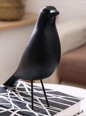 简尚树脂彩色小鸟工艺品 时约北鸽家居客厅软装饰品和平欧摆件