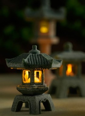 仿真艺风景盆小石亭摆件园国花卉观景造景文昌塔小亭子装饰小摆设