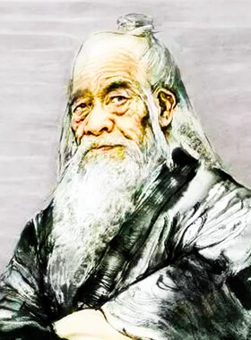 鬼谷子骑虎人物装饰画谋圣王诩画像挂图丝绸卷轴画挂画已装裱包邮