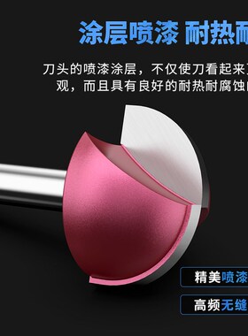 沪豪6mm圆底刀木工铣刀开槽刀具修边机刀头雕刻机电木铣开槽刀