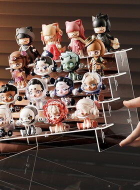 手办盲盒收纳展示架乐高架子透明娃娃摆柜亚克力墙泡泡玛特展示盒