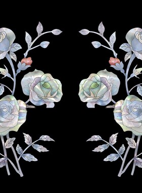 水移画仿螺钿水转印墙贴画家具装饰贴花衣橱柜子门玻璃瓷砖墙贴纸