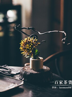 不二学古花器花小钱丨起香 花留为古币造型美观雅致小巧瓷花瓶