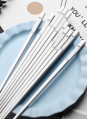 黑白色合金筷子轻奢高级感家用密胺高档2024新款奶油风餐具快子