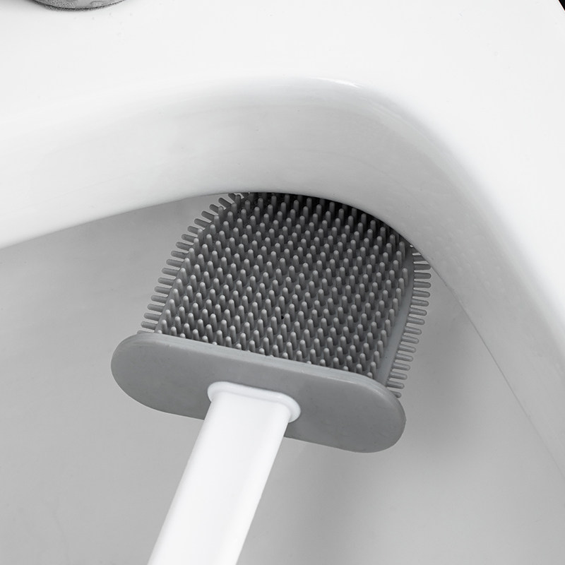 Xinjiang free shipping Japanese toilet brush without dead corners for toilet cleaning silicone brush wall-mounted toilet cleaning with cover