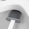 Xinjiang free shipping Japanese toilet brush without dead corners for toilet cleaning silicone brush wall-mounted toilet cleaning with cover