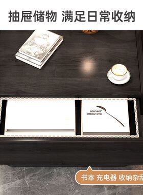 床头柜轻奢简约现代卧室床边意式极简抽屉柜创意设计感置物悬空柜