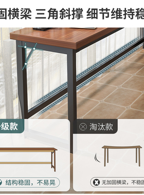 靠墙吧台桌长条桌家用阳台吧台桌靠窗一体式客厅吧台桌茶水间高脚