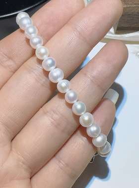 淡水珍珠手链女小众设计感轻奢时尚简约百搭手饰OT扣爆款手串礼物