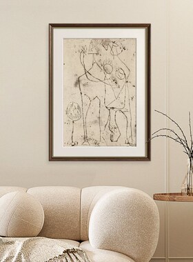 相拥》高级感法式中古风抽象艺术装饰画南洋复古客厅走廊书房挂画