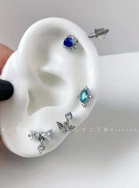 仿真矽胶耳朵模型饰品展示架拍照道具摄像耳针环收珠人像摆件纳宝