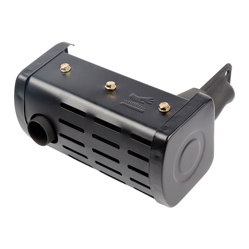 Air-cooled diesel micro-tiller generator muffler assembly