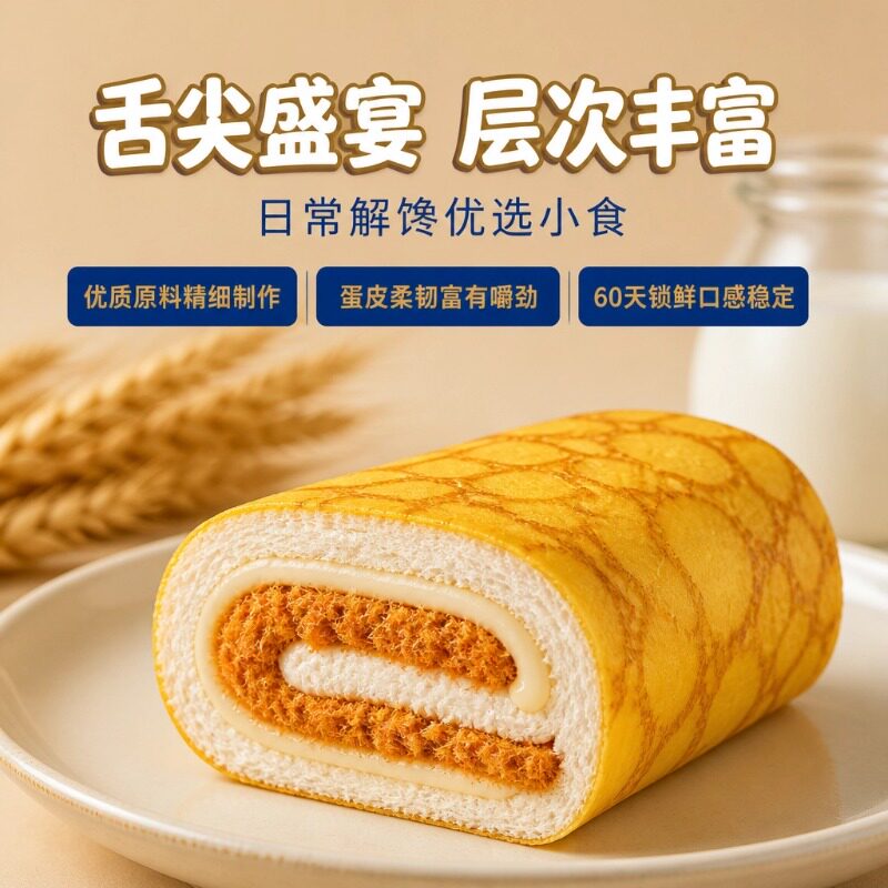 蛋皮手卷面包沙拉酱夹心蛋糕点心整箱营养早餐代餐休闲零食品